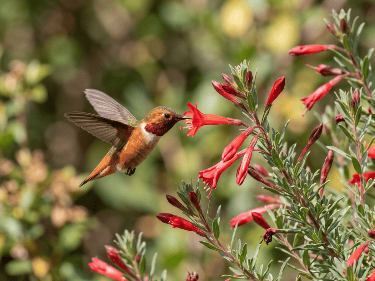 California Fuchsia — seasonal appearance