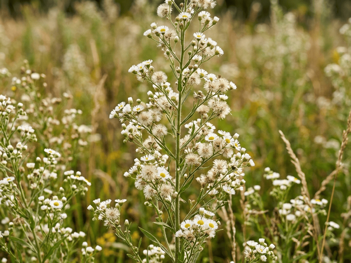 Horseweed — close-up of leaves and flowers