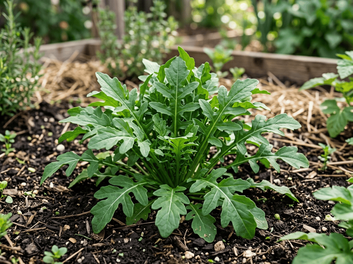 Arugula (Eruca sativa), whole plant