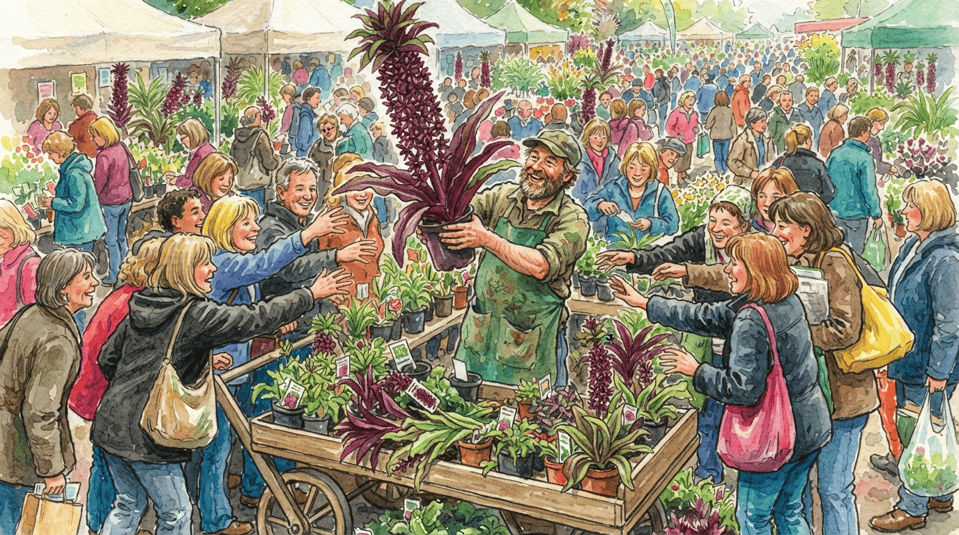 Scène historique illustrée pour Fleur-ananas