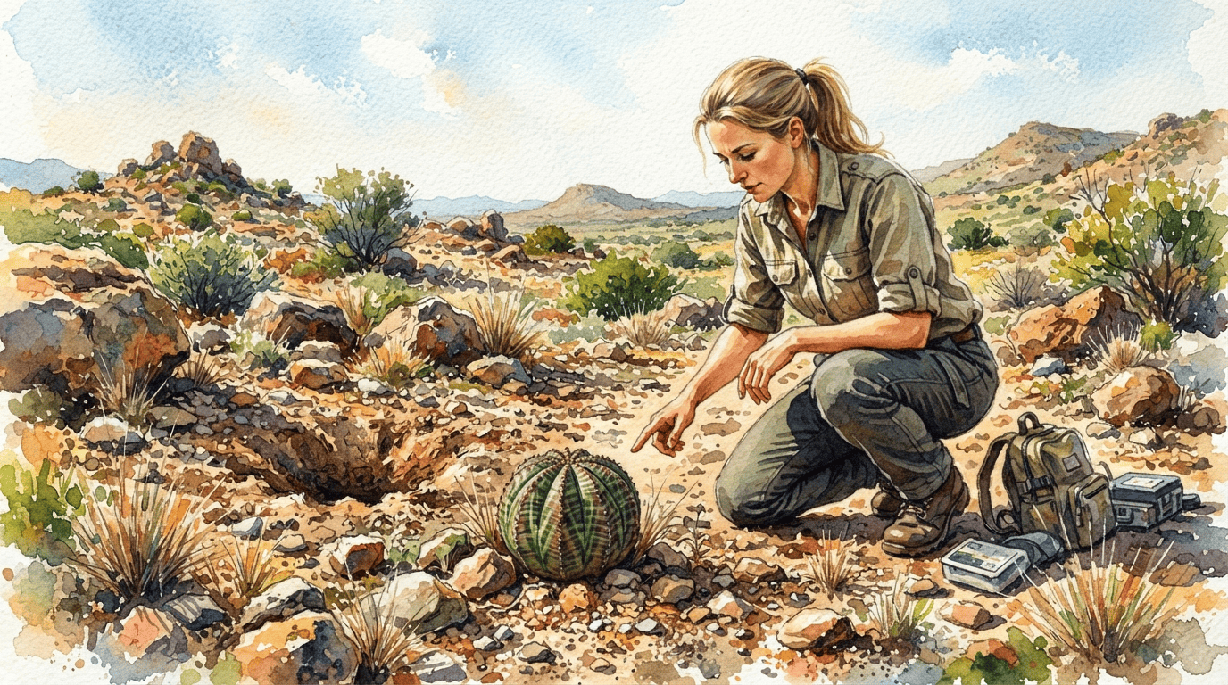 Scena storica illustrata per Euforbia obesa
