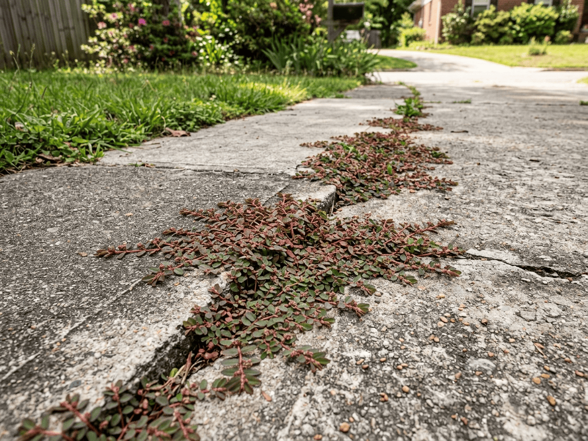 Euphorbe prostrée dans un jardin