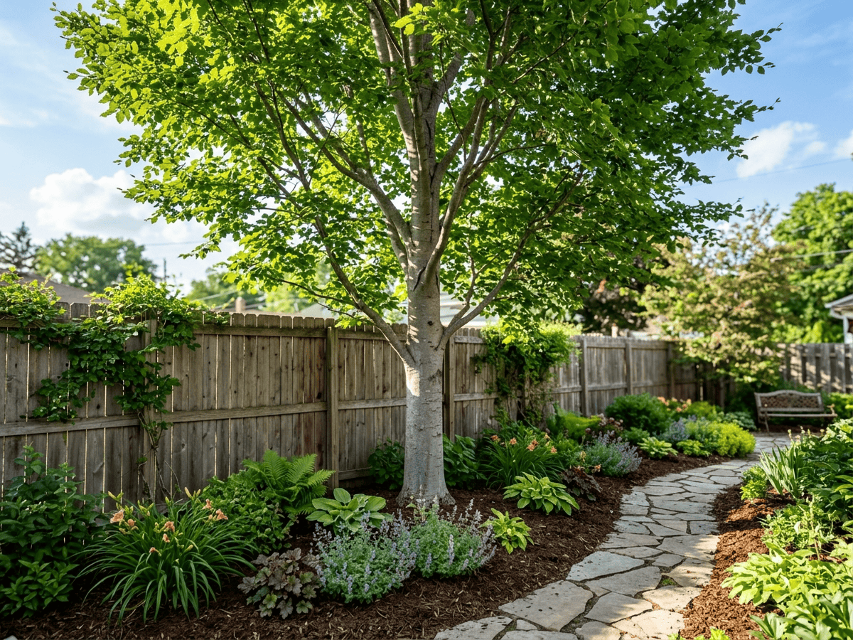 Hêtre d'Amérique dans un jardin