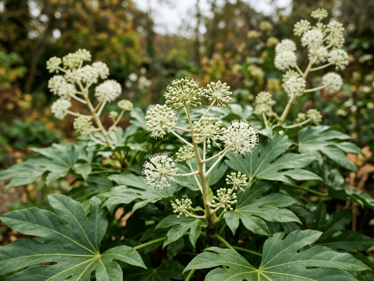 Aralia del Giappone — aspetto stagionale