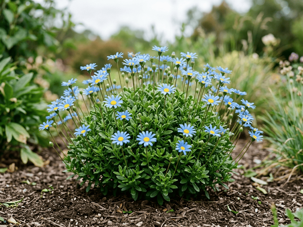Coastal Blue Felicia (Felicia amelloides), whole plant