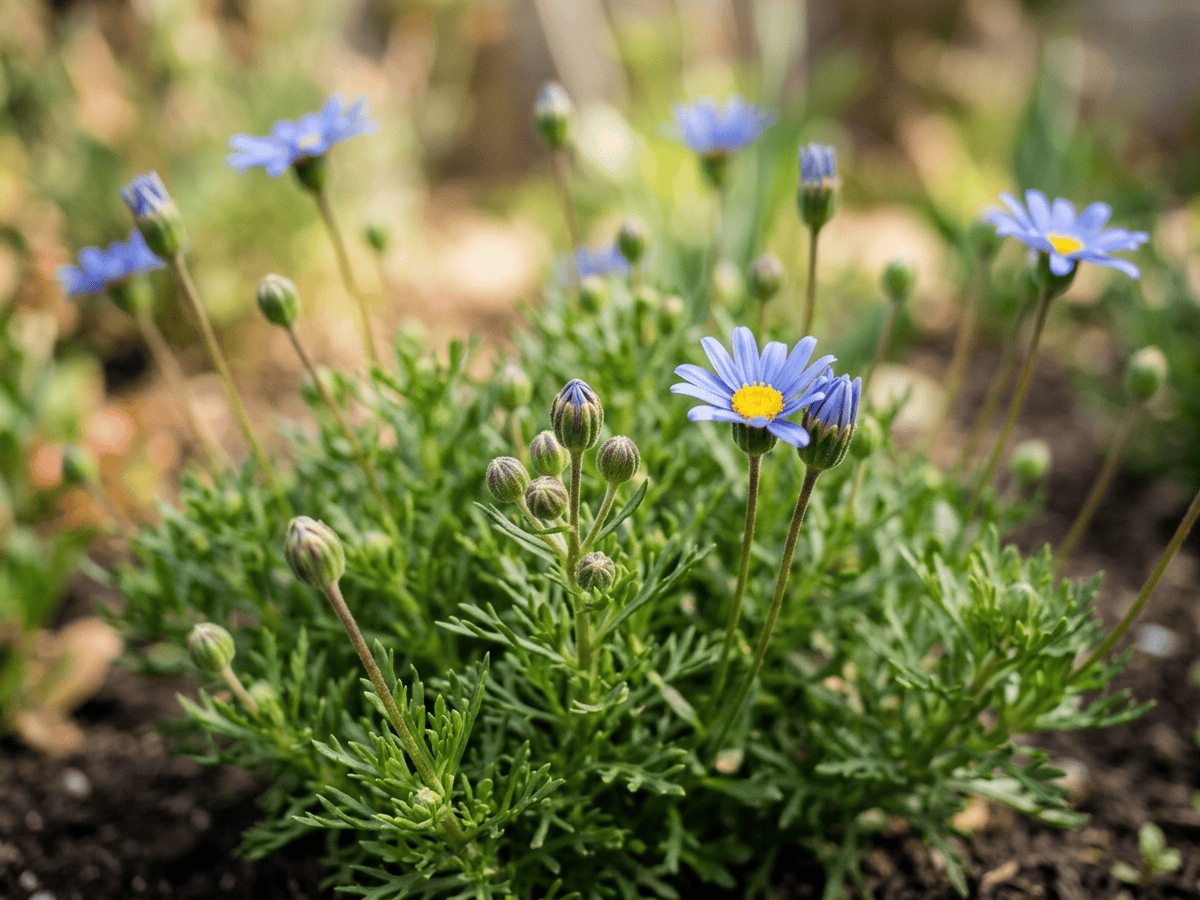 Coastal Blue Felicia — seasonal appearance