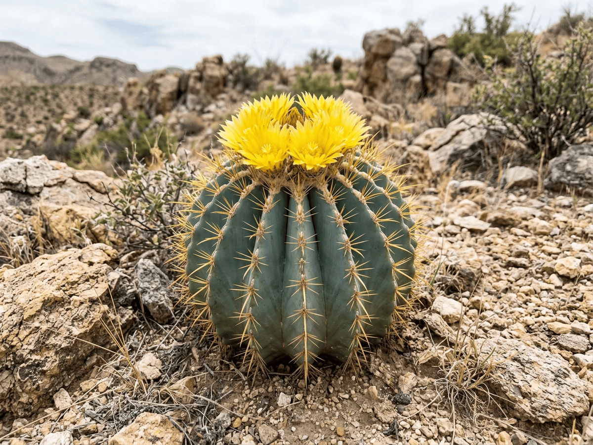 왕관룡(Ferocactus glaucescens) 전체 모습