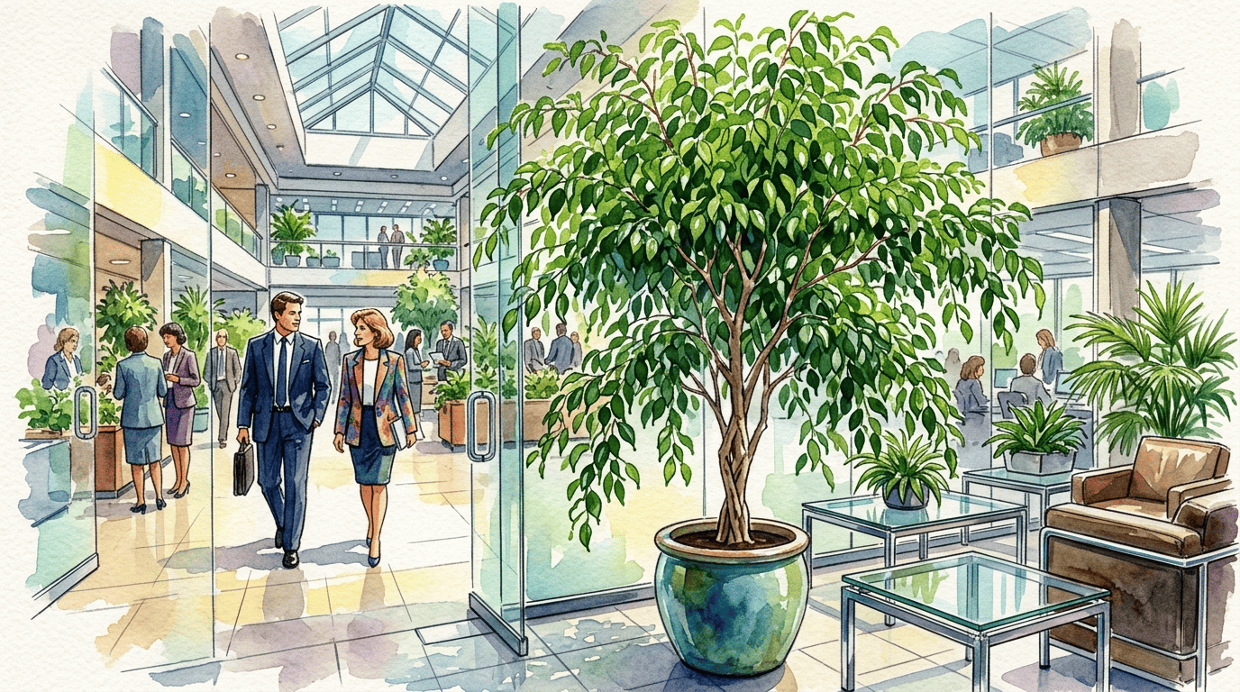 Scena storica illustrata per Ficus benjamin