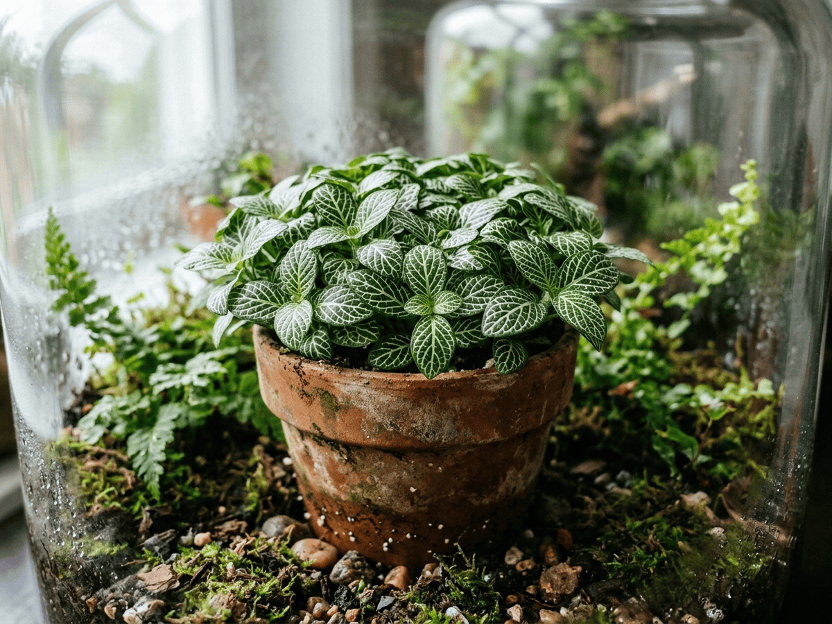Cẩm nhung (Fittonia albivenis), toàn cây
