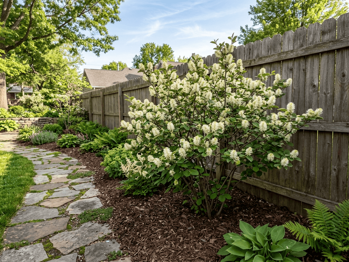 Mountain Witch-Alder in a garden setting