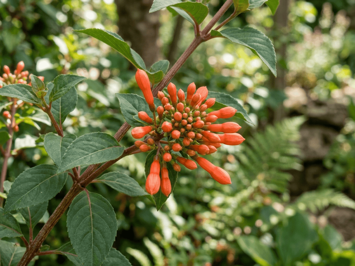 Fucsia trifogliata — aspetto stagionale