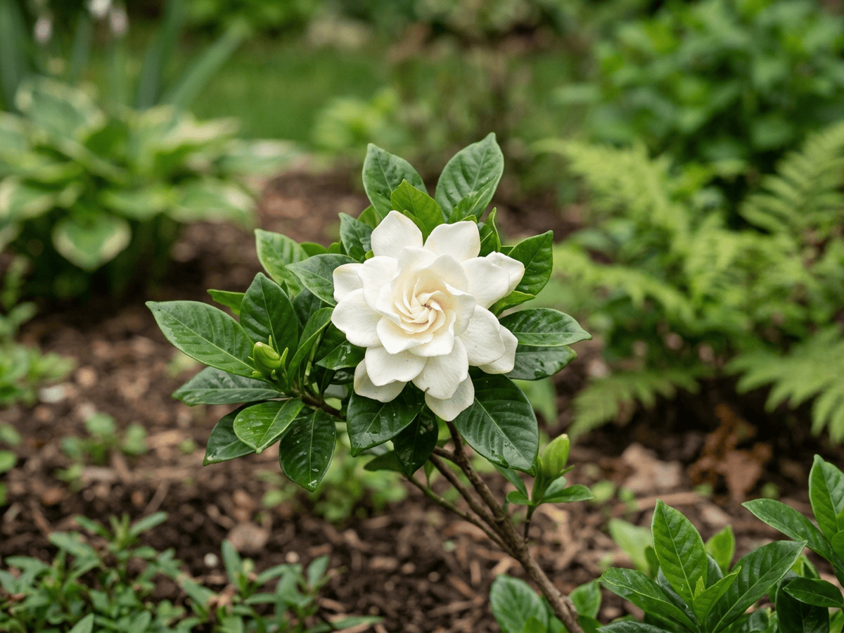 jasmim-do-cabo (Gardenia jasminoides), planta inteira