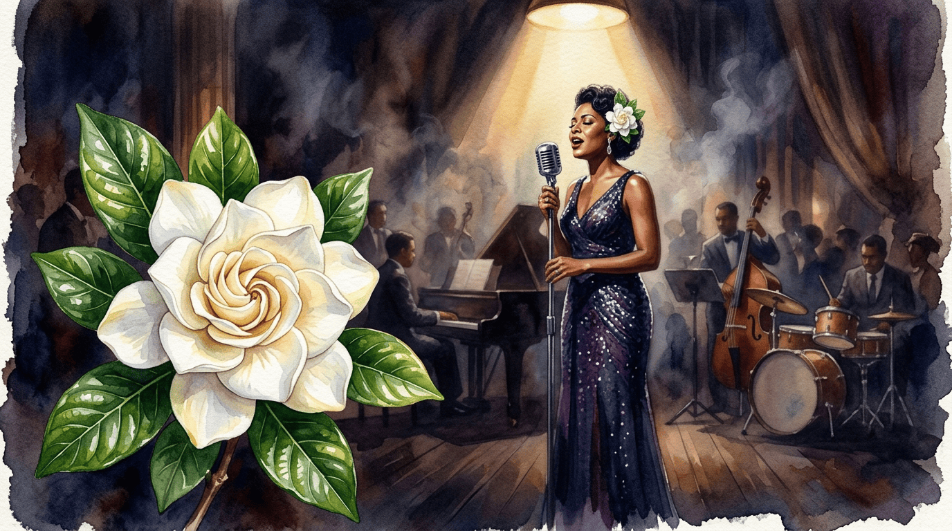 Illustrated historical scene for Common Gardenia