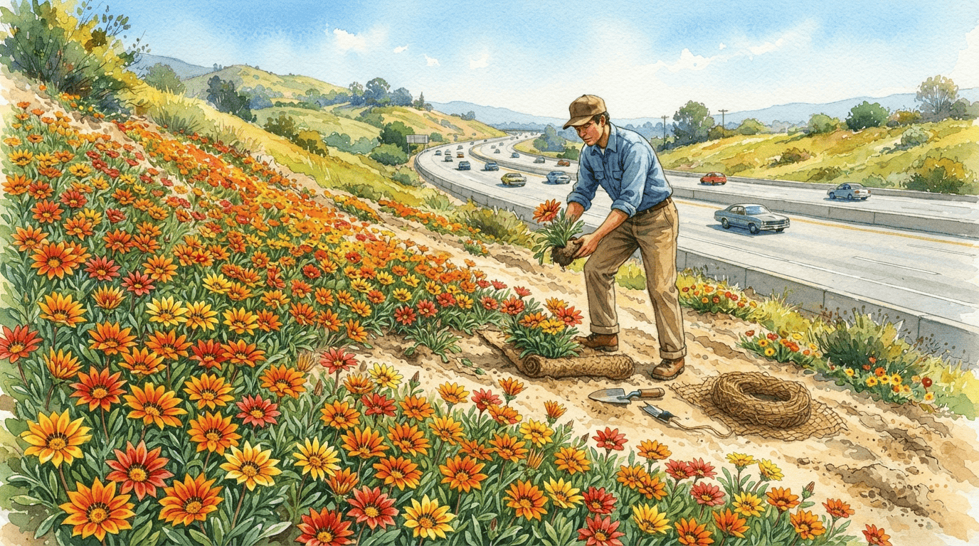 Scena storica illustrata per Gazania strisciante