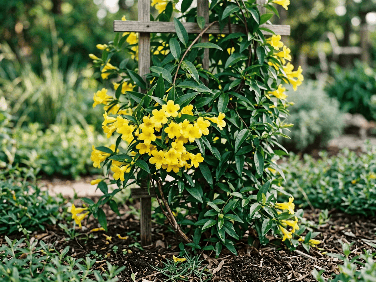 Yellow Jessamine (Gelsemium sempervirens), whole plant