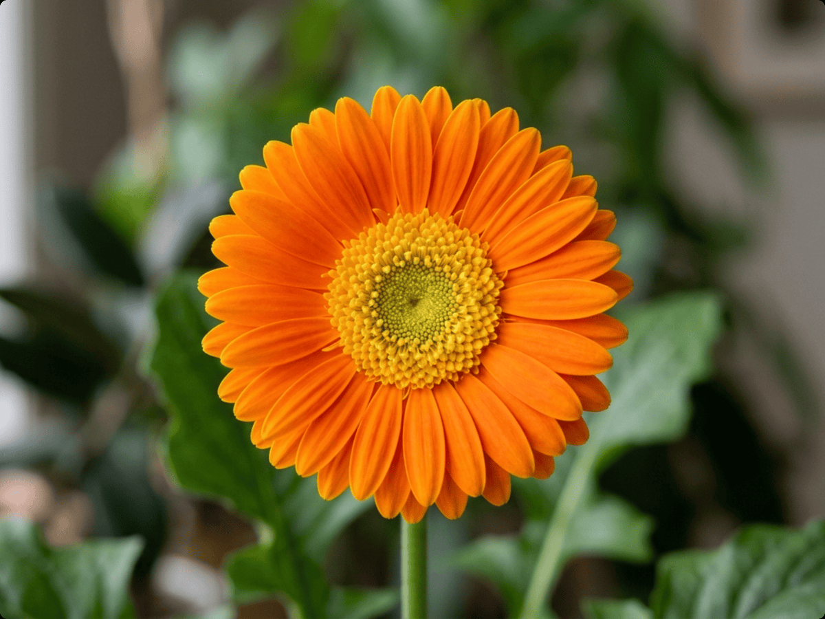 Barberton Daisy — close-up of leaves and flowers