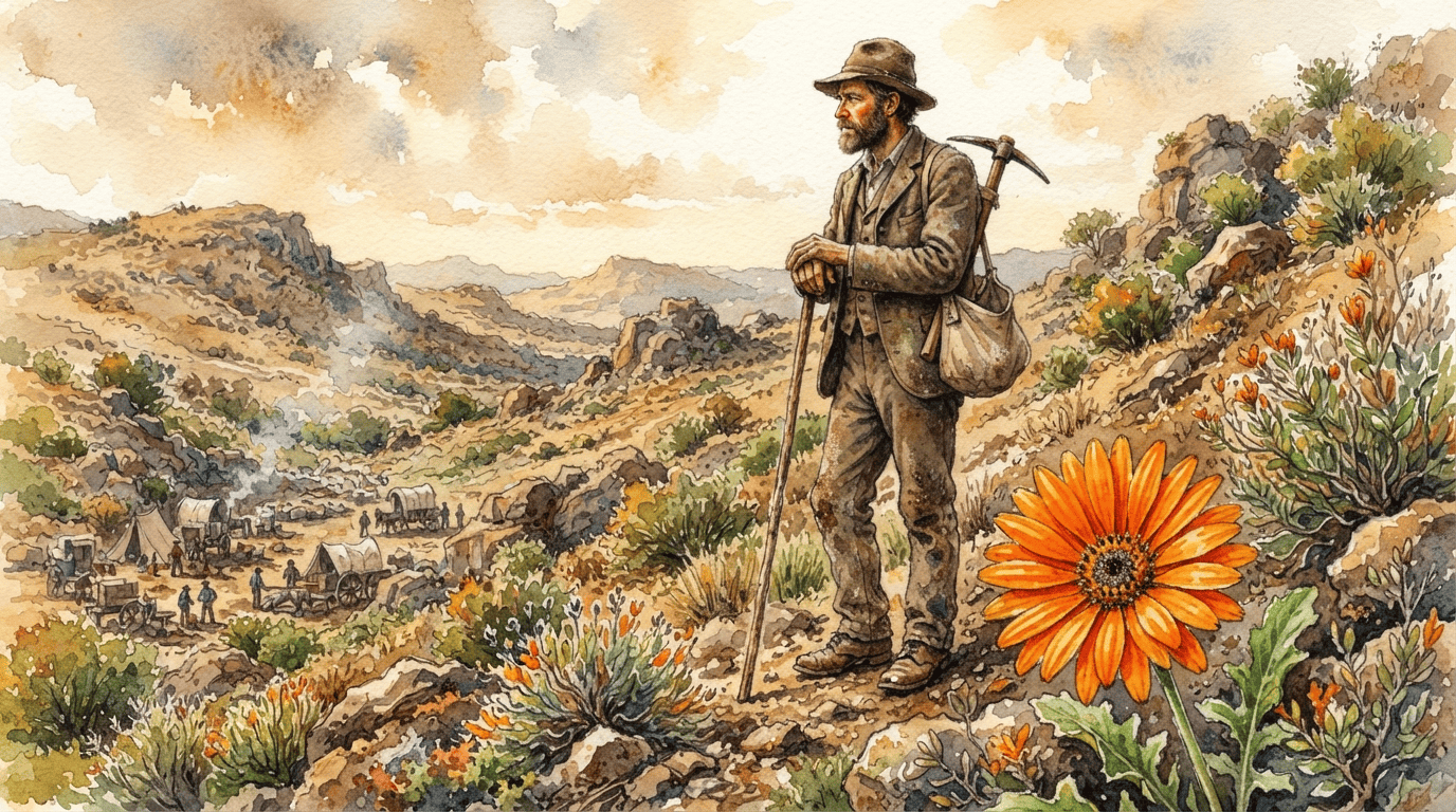 Illustrated historical scene for Barberton Daisy
