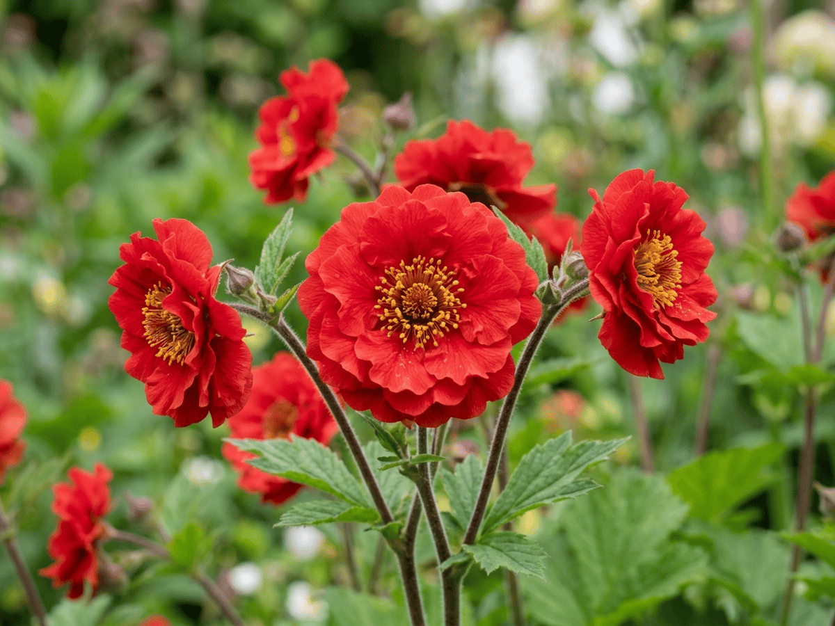 Hierba del clavo — primer plano de hojas y flores