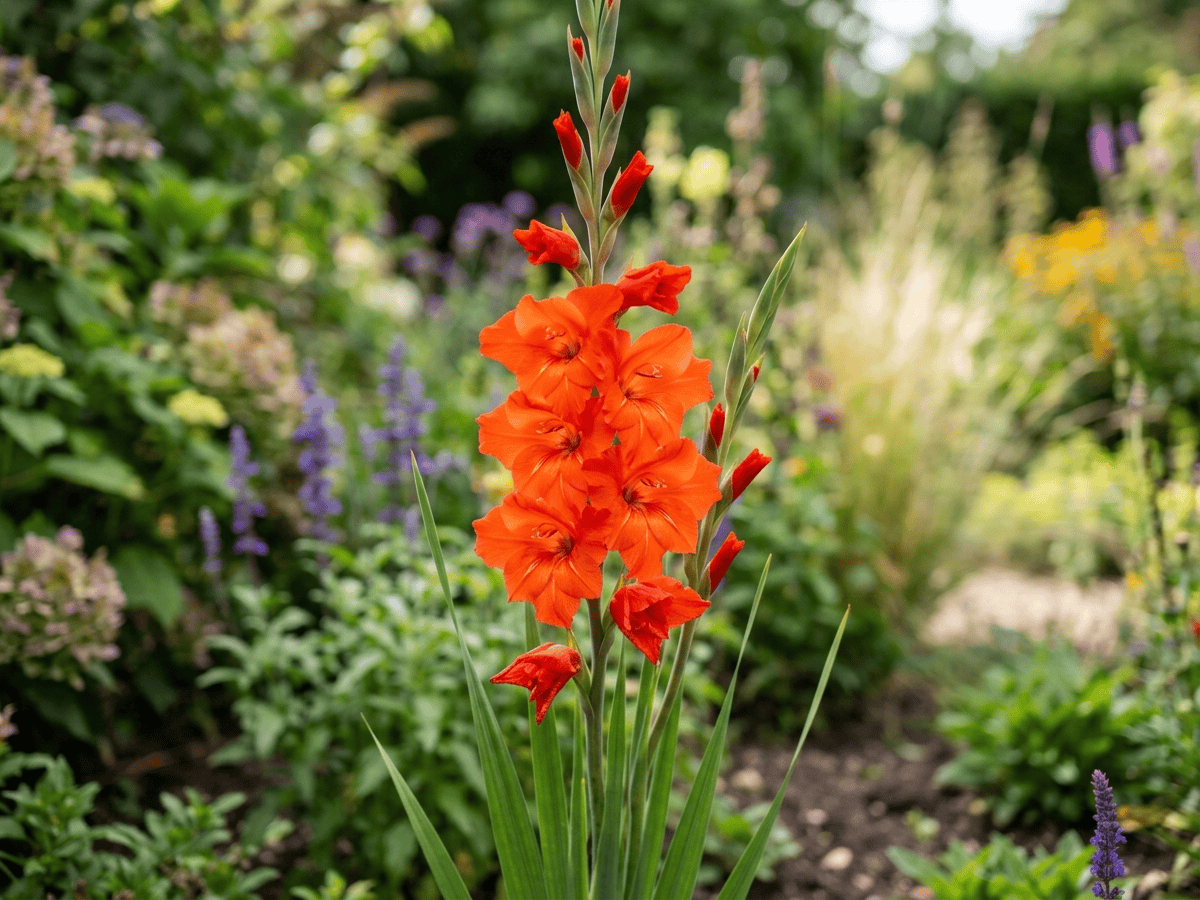 Dragon's-Head Lily (Gladiolus dalenii), whole plant