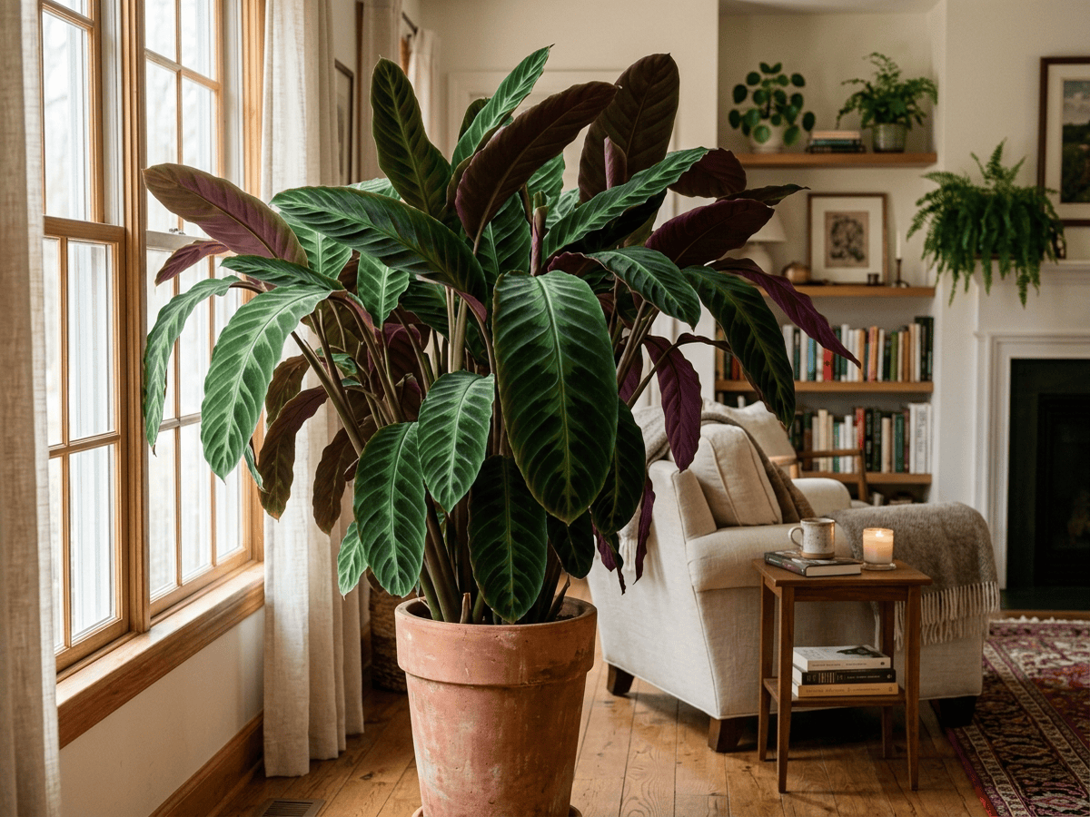 庭に植えられたワルシェウィッチカラテア