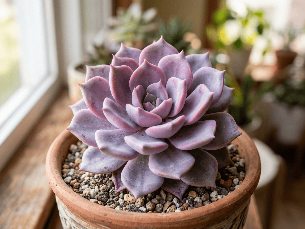 graptoveria 'Debbie' — primer plano de hojas y flores