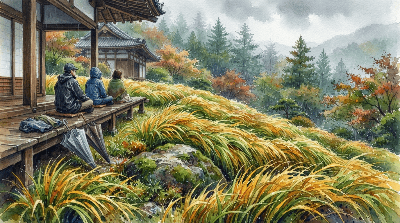 Illustrated historical scene for Japanese Forest Grass