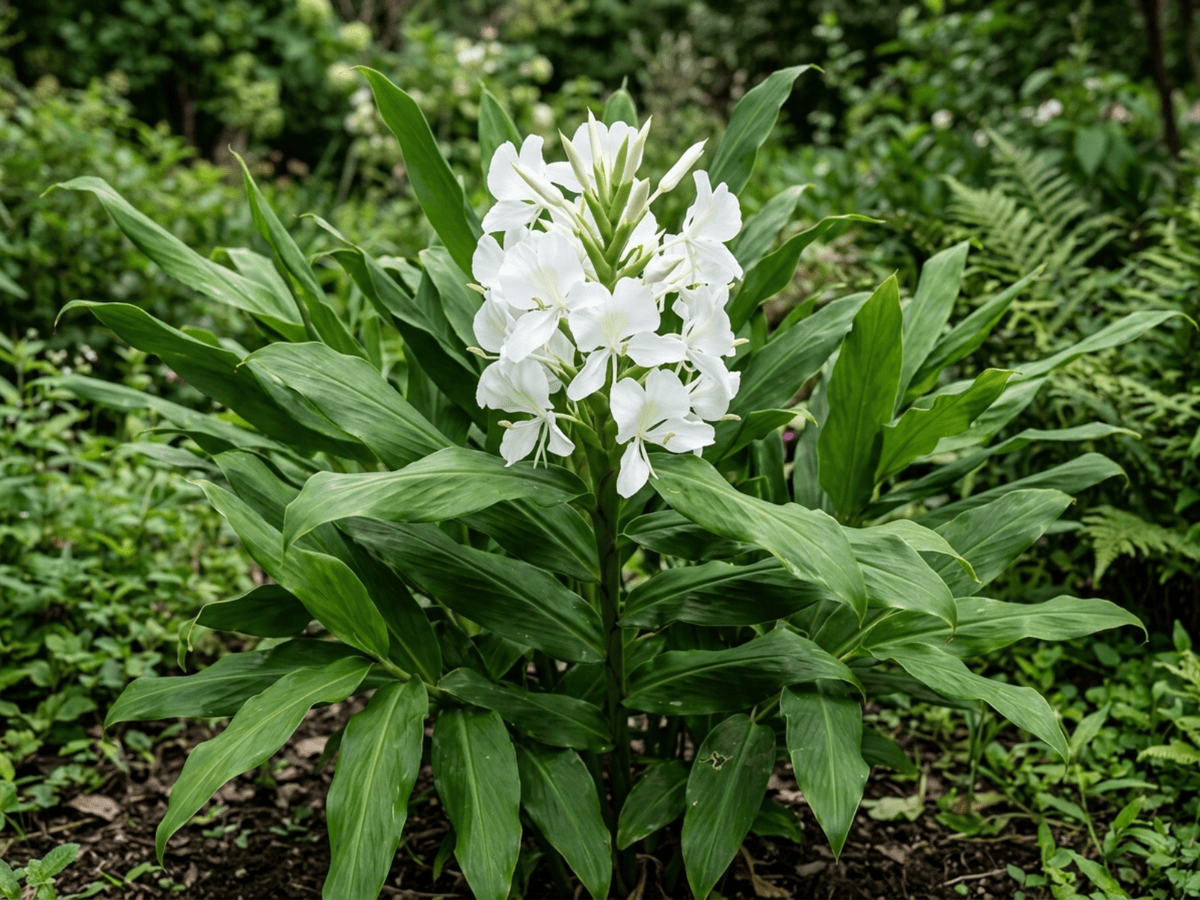 Butterfly Ginger Lily (Hedychium coronarium), whole plant