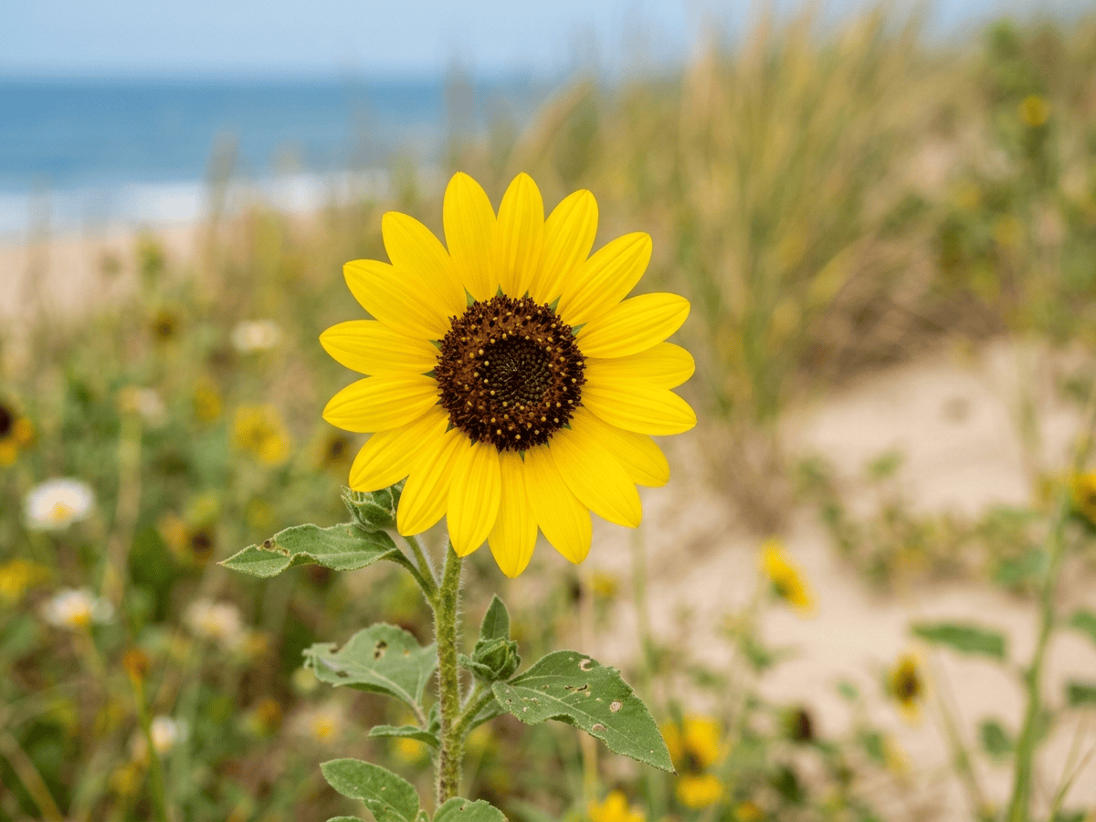 Cucumberleaf Sunflower — close-up of leaves and flowers