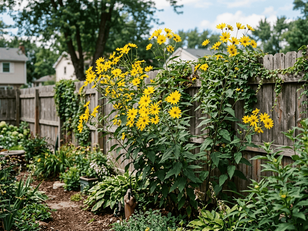 Jerusalem Artichoke in a garden setting