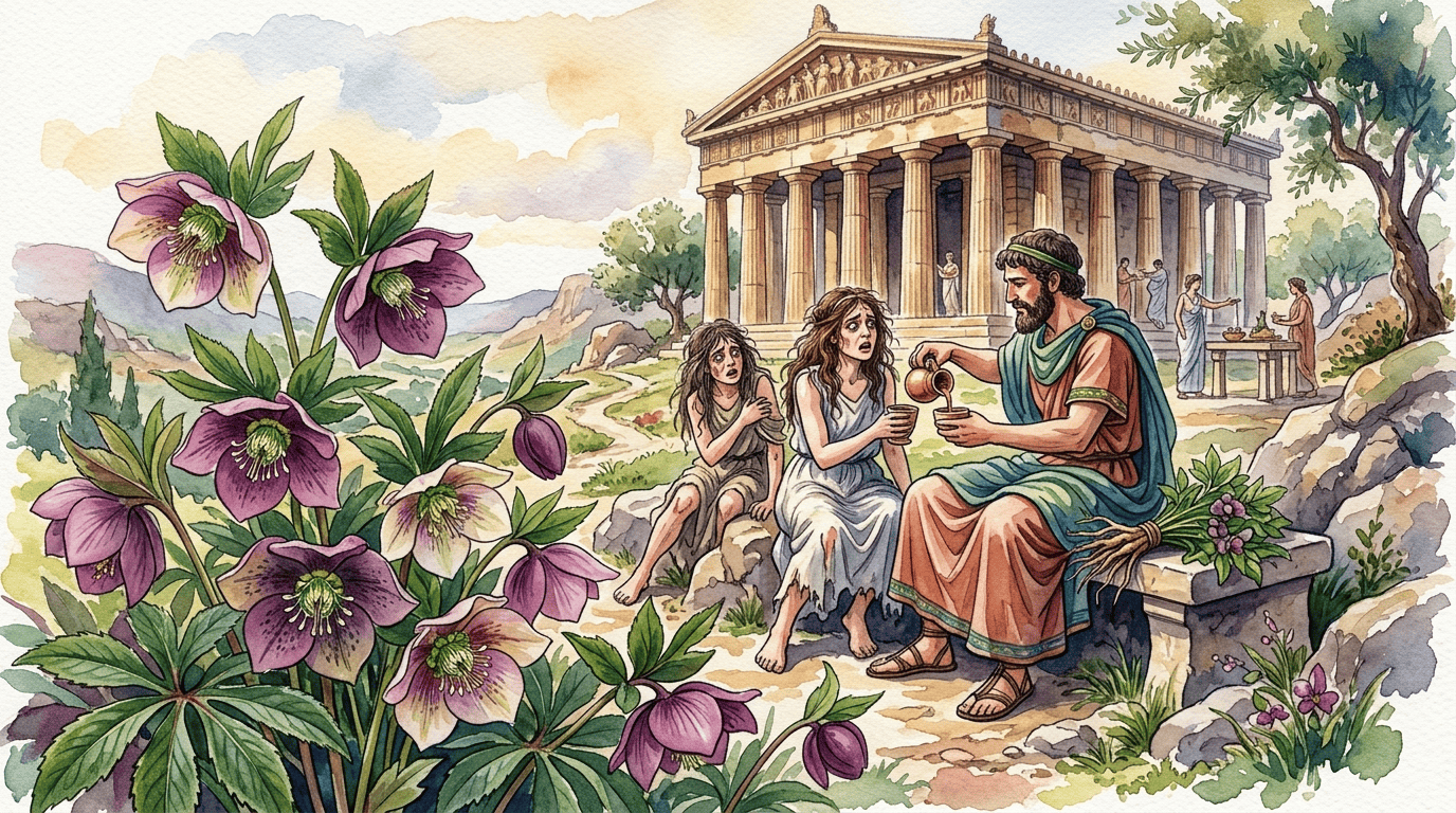 Illustrated historical scene for Lenten-Rose