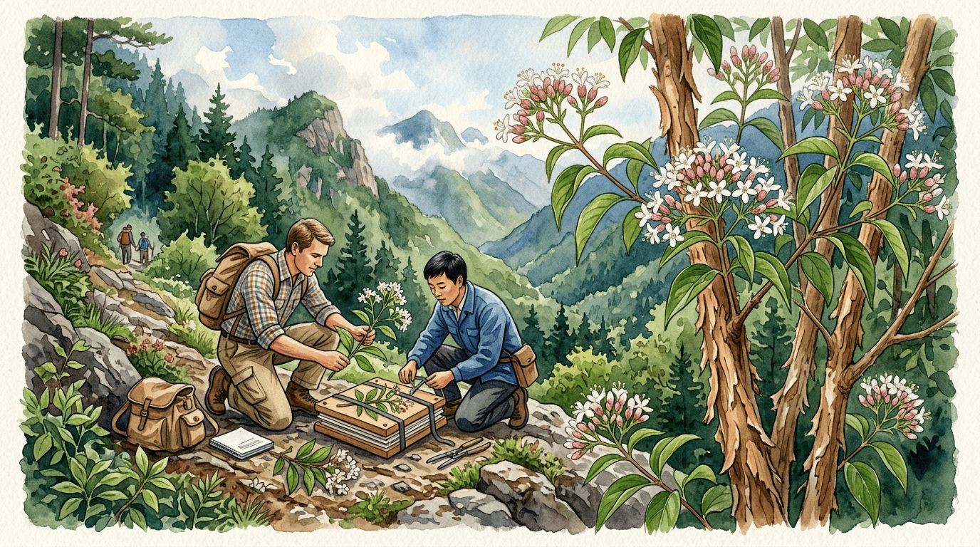 Illustrated historical scene for Seven Sons Tree