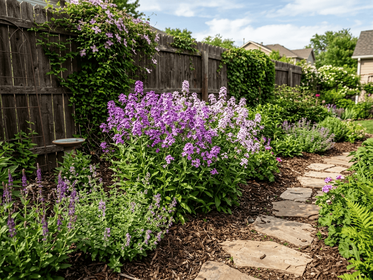 Dame's Rocket in a garden setting