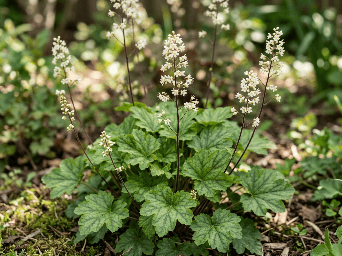 Gooseberry-Leaf Alumroot — close-up of leaves and flowers