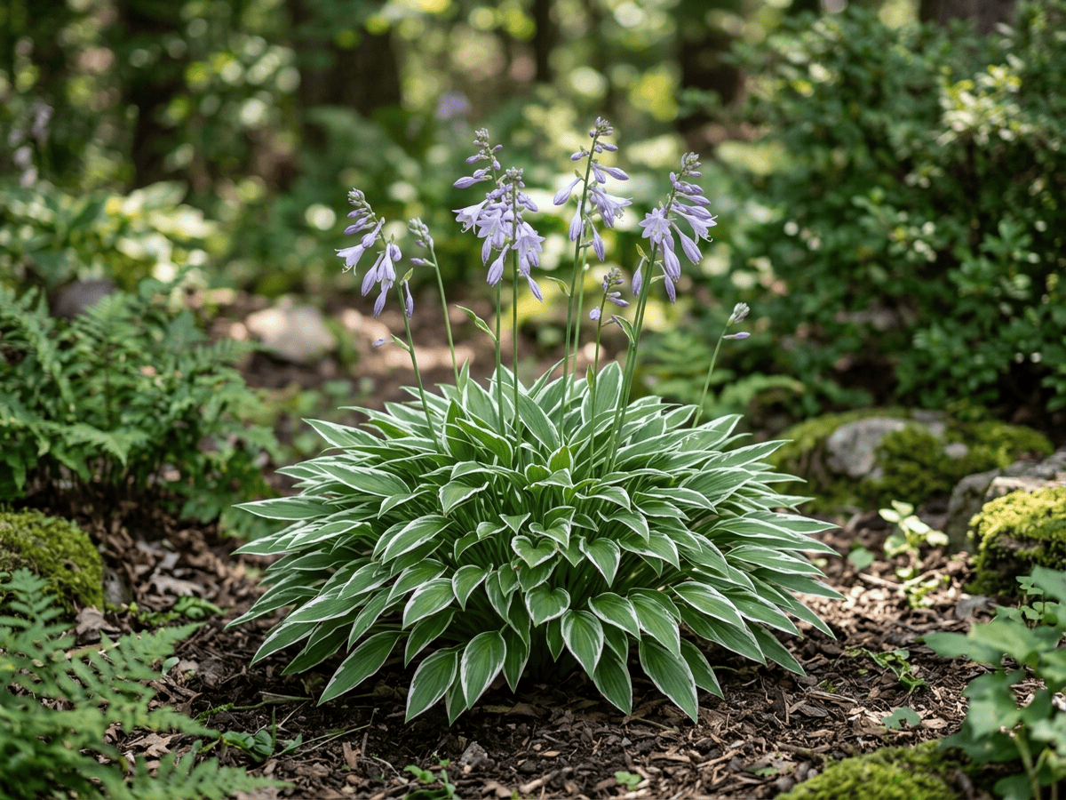 hosta de hoja pequeña (Hosta sieboldii), planta completa