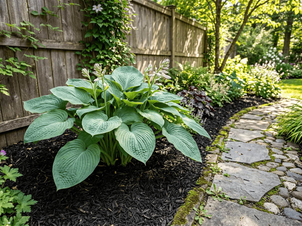 hosta de hoja pequeña en un jardín