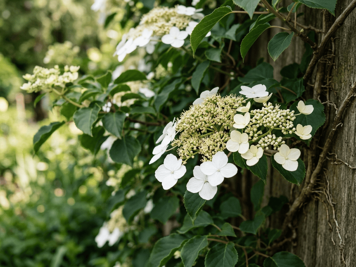 Hortensia grimpant — aspect saisonnier