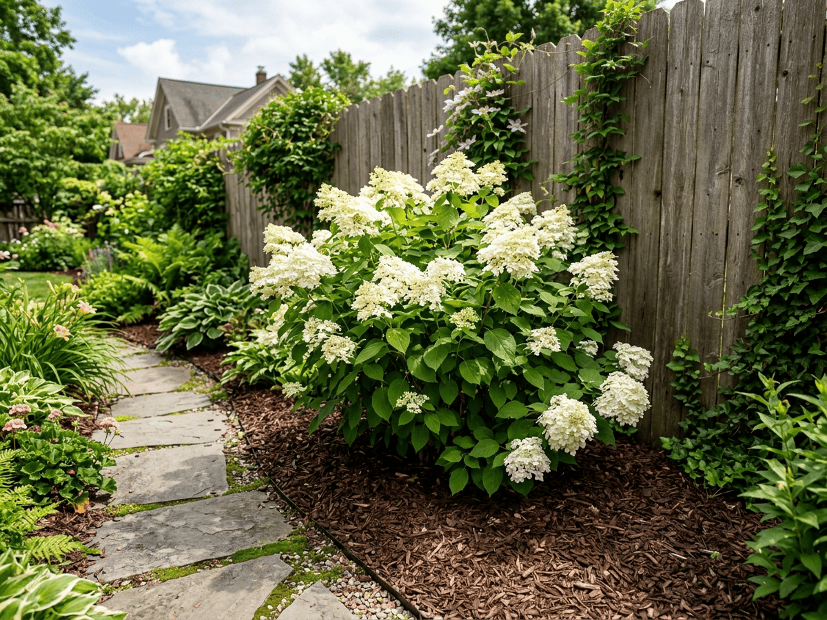 Himalayan Hydrangea in a garden setting