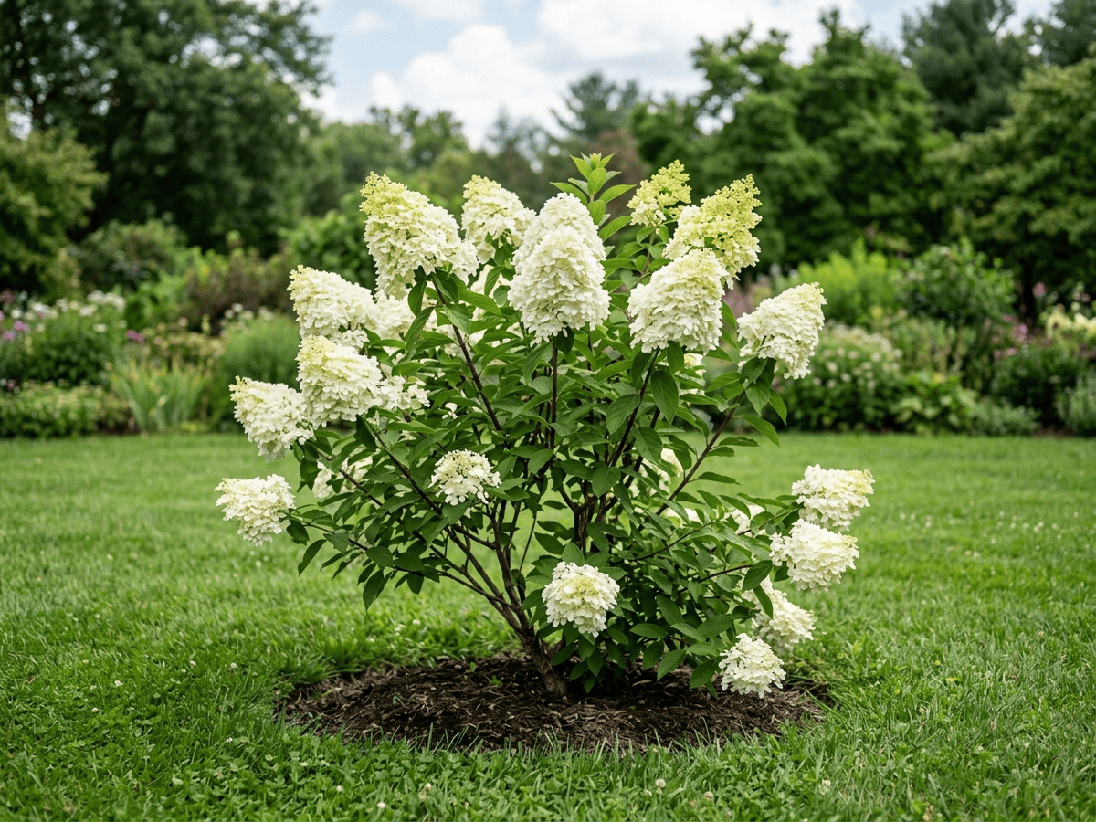 Hortensia paniculé (Hydrangea paniculata), plante entière