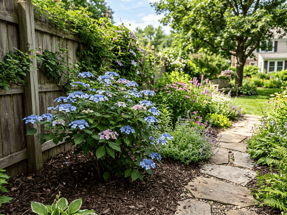 Berg-Hortensie im Garten
