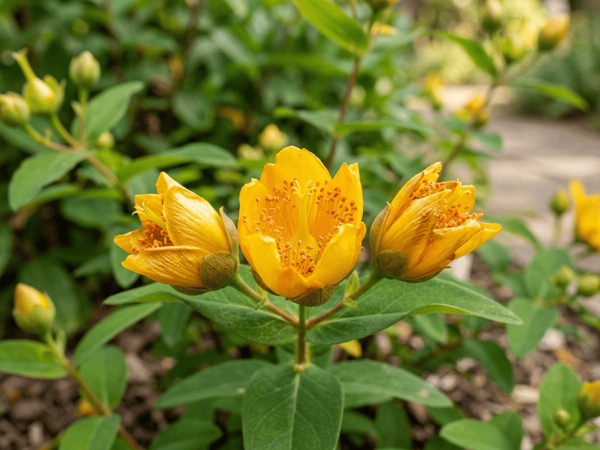 Millepertuis à grandes fleurs — aspect saisonnier