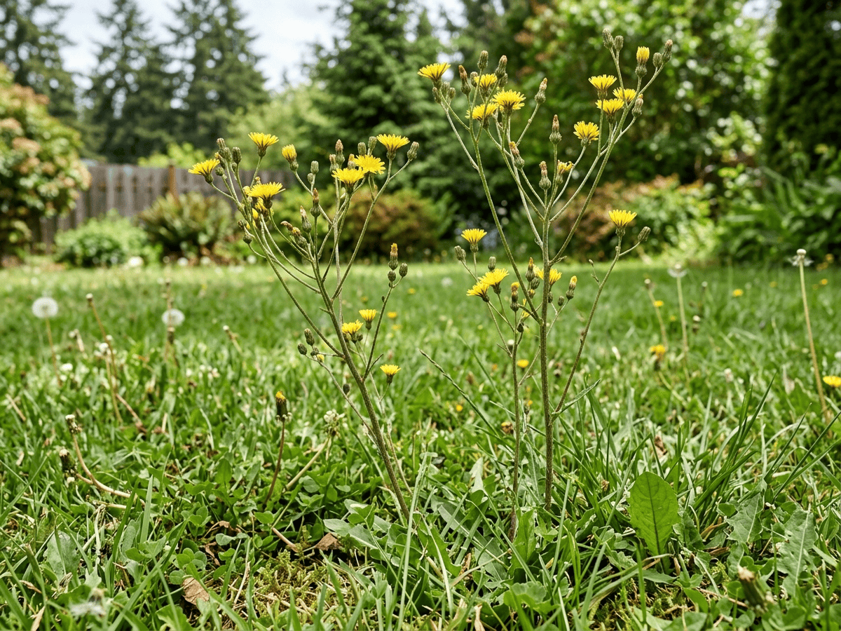 Common Cat's-Ear in a garden setting