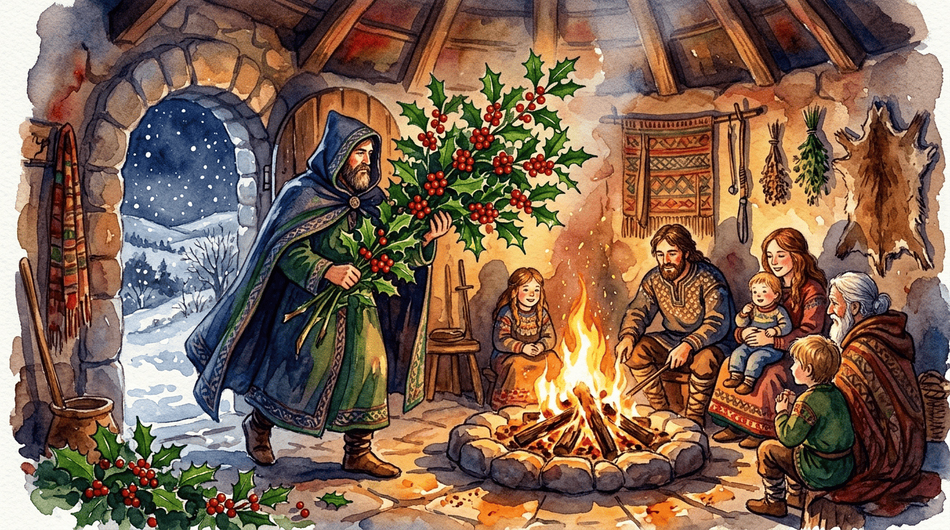 Escena histórica ilustrada de Acebo