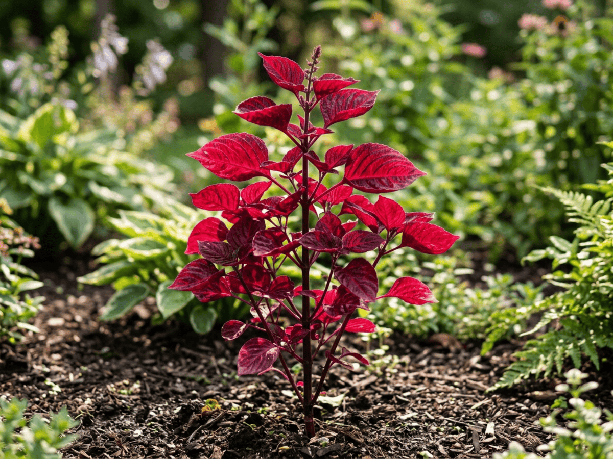 Blutblatt (Iresine herbstii), ganze Pflanze
