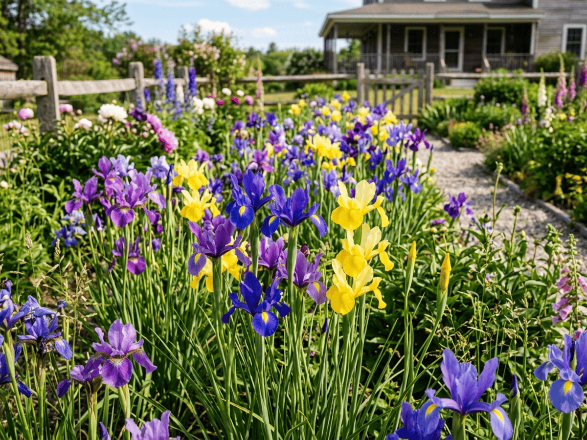 Iris olandese in giardino