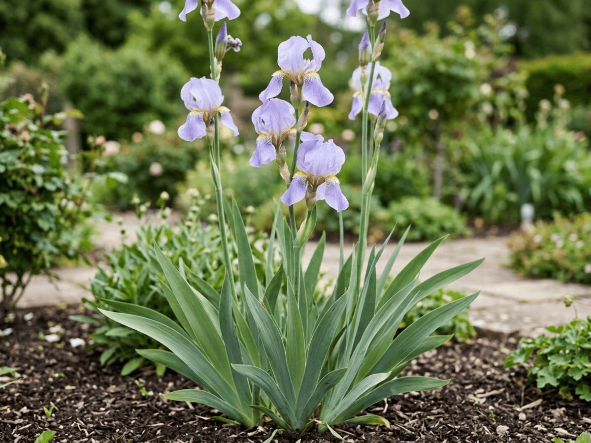 Iris pâle (Iris pallida), plante entière