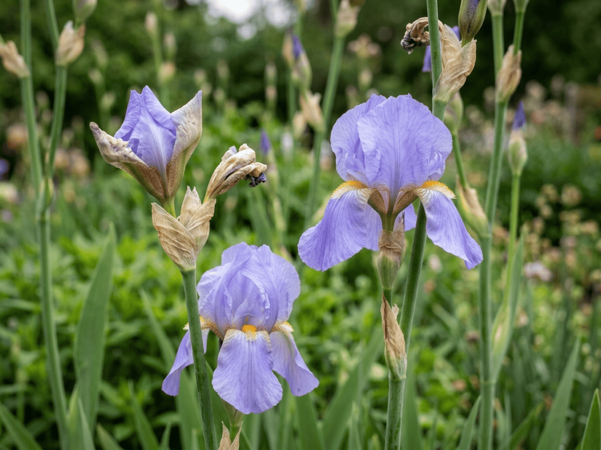 Iris pâle — aspect saisonnier