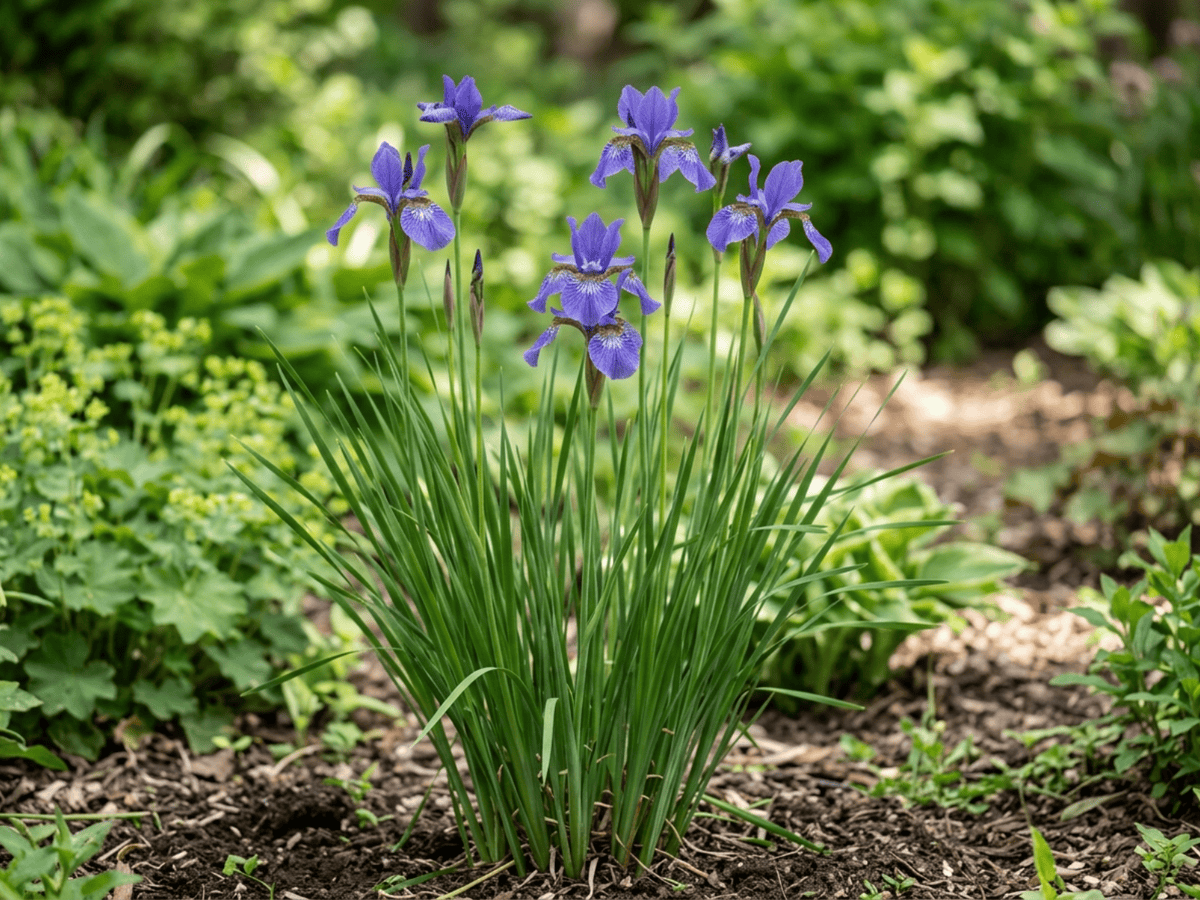 Iris de Sibérie (Iris sibirica), plante entière