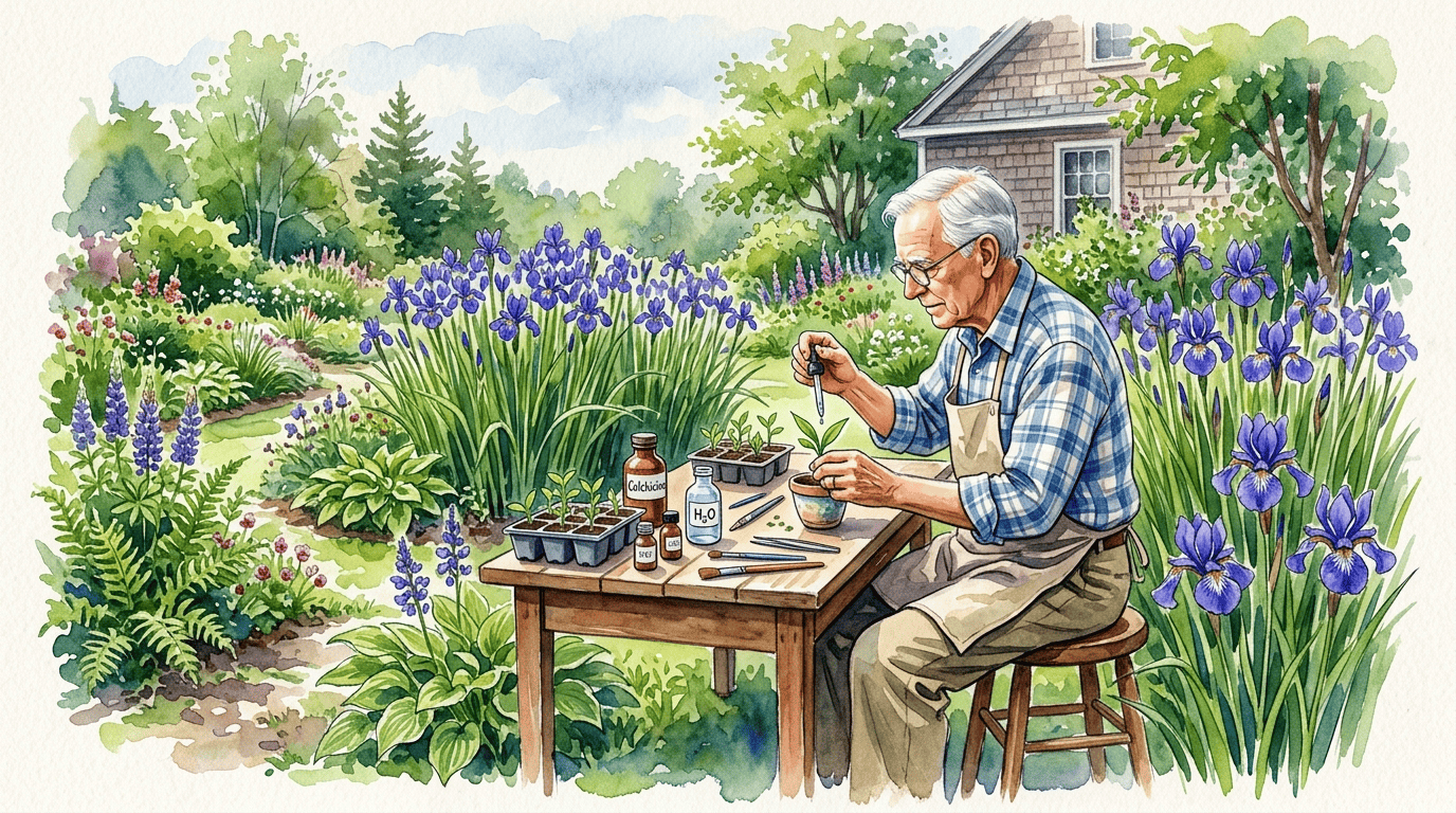Scène historique illustrée pour Iris de Sibérie
