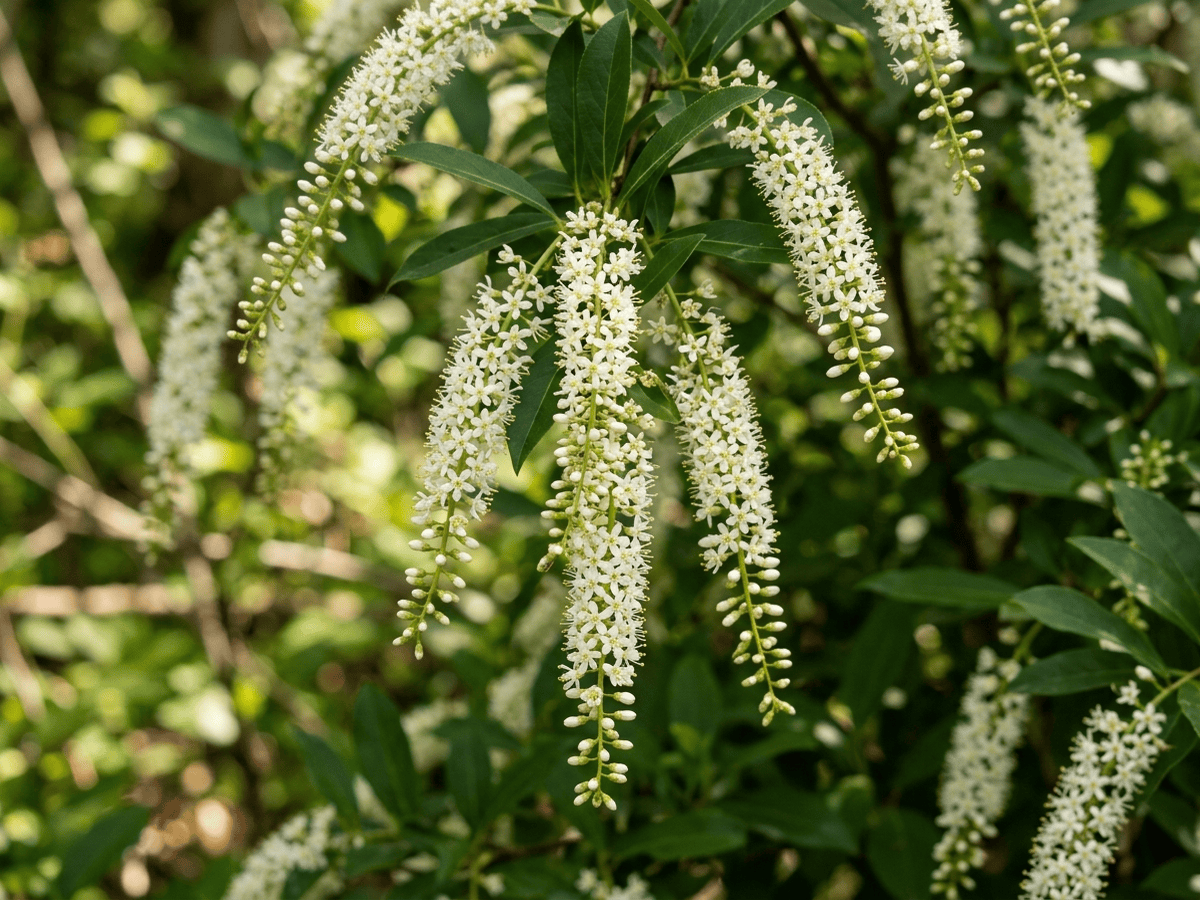 Itea della Virginia — primo piano di foglie e fiori