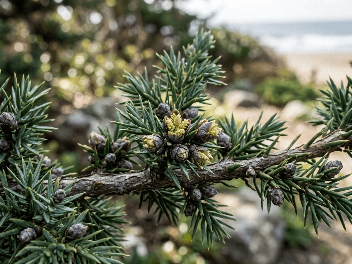Shore Juniper — seasonal appearance
